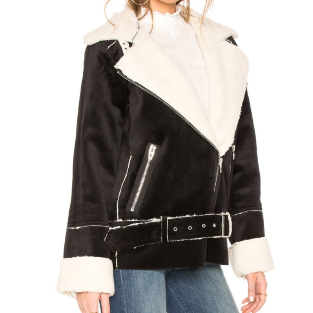 BlankNYC Down & Out, Black & Off White Jacket Size Small - Picture 3 of 8